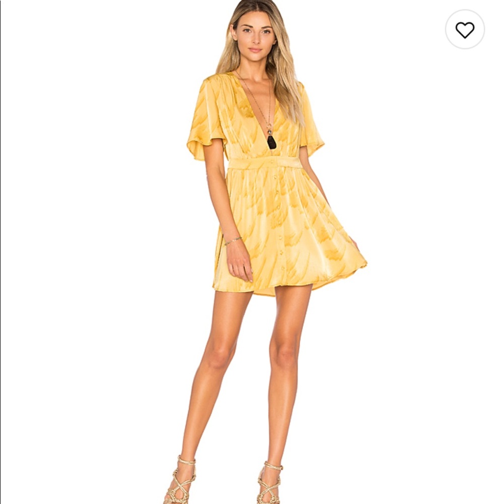 NWOT-House of Harlow yellow dress XS. Never worn